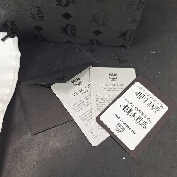 MCM Monogram Logo Print Rubber Slides Sandals Size 40 EU Womens 10 Mens 8 - Picture 13 of 14